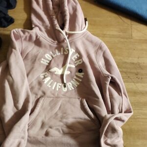 Hollister Women's pale Pink Hoodie Sweater medium new with tags